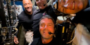 Artemis II astronauts make long-distance call to space station as they head home from moon