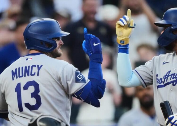 Max Muncy and Dalton Rushing each homer twice in Dodgers’ 15-hit, blowout win