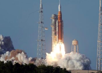 NASA launches humans to moon for first time in half-century