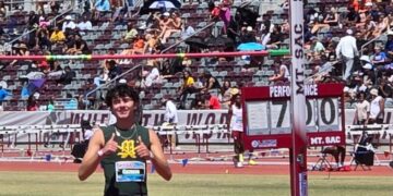 Prep talk: High jumper Dean Guzman of Moorpark clears 7-foot barrier