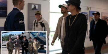 Kid Rock, Pete Hegseth fly in Army Apache attack helicopters weeks after viral fly-by stunt over rocker’s home draws backlash