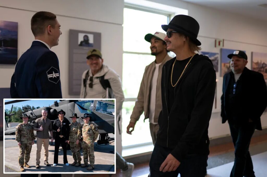 Kid Rock, Pete Hegseth fly in Army Apache attack helicopters weeks after viral fly-by stunt over rocker’s home draws backlash