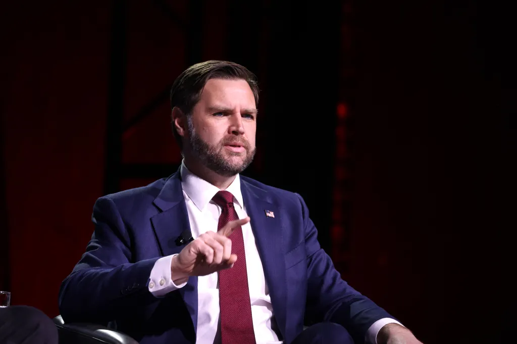 Vice President JD Vance speaks to students during an event at the University of Georgia in Athens, Georgia, on April 14, 2026.