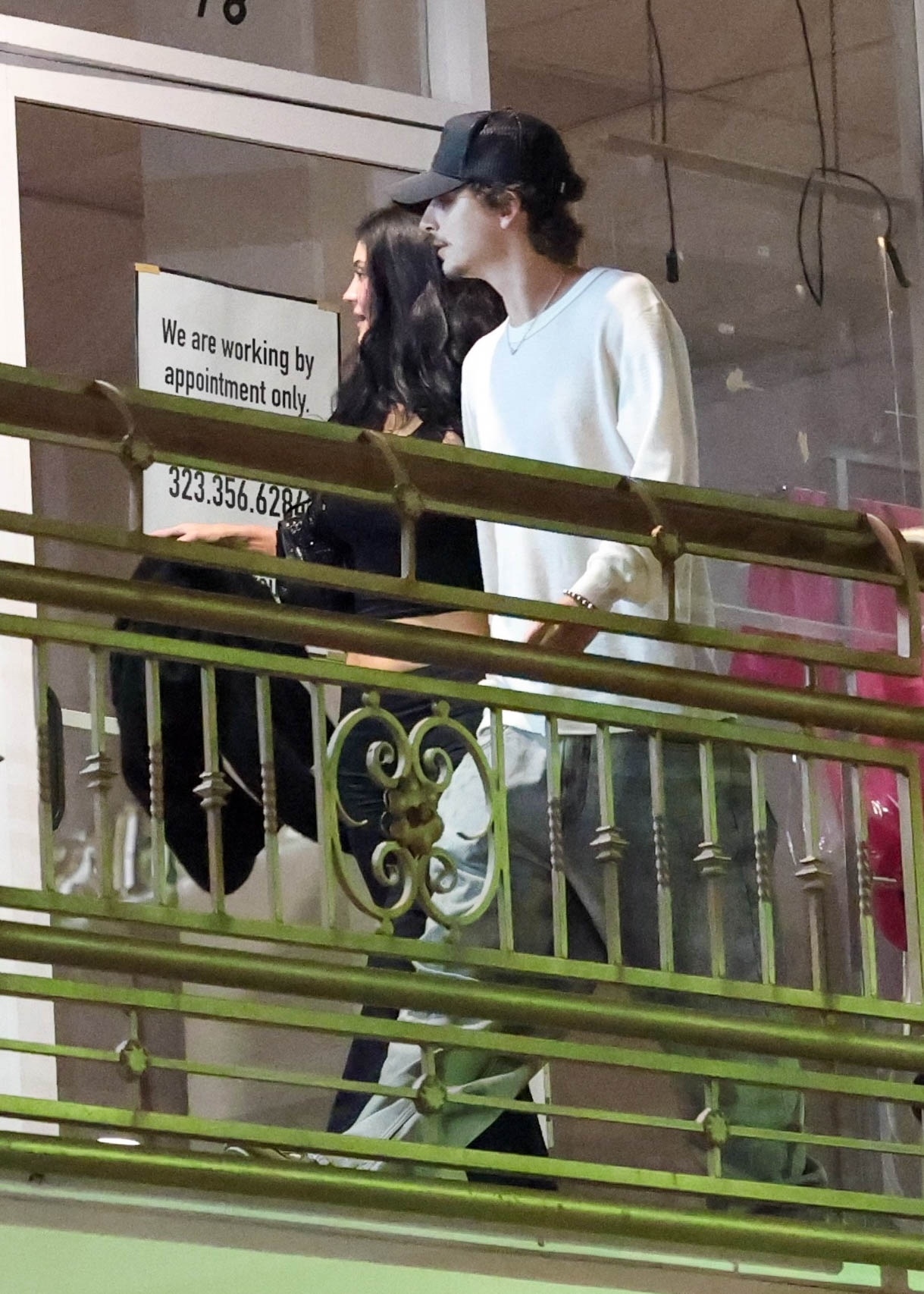 Kylie Jenner and Timothee Chalamet leaving Sushi Park.