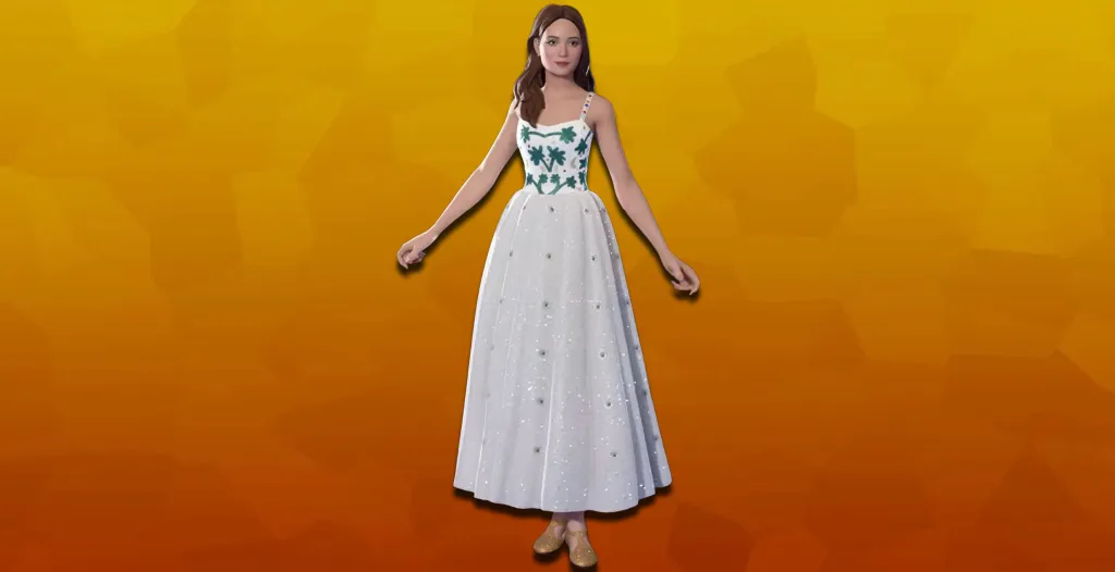 White Dress Laufey Skin