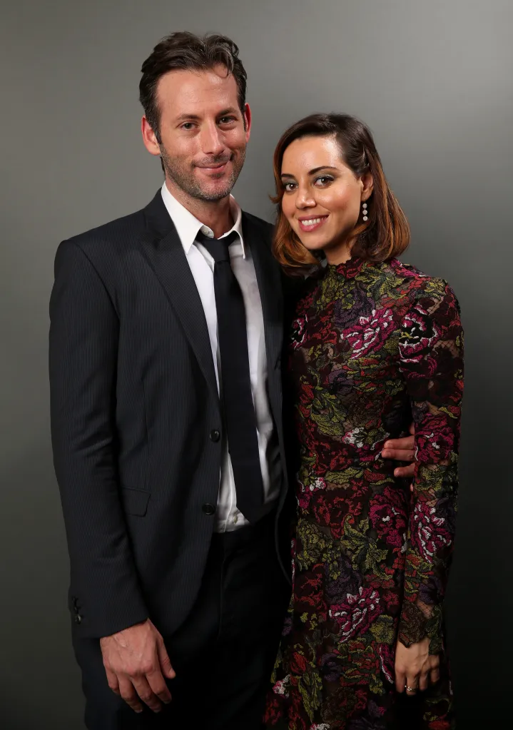 Writer/director Jeff Baena and actress Aubrey Plaza pose for a portrait.