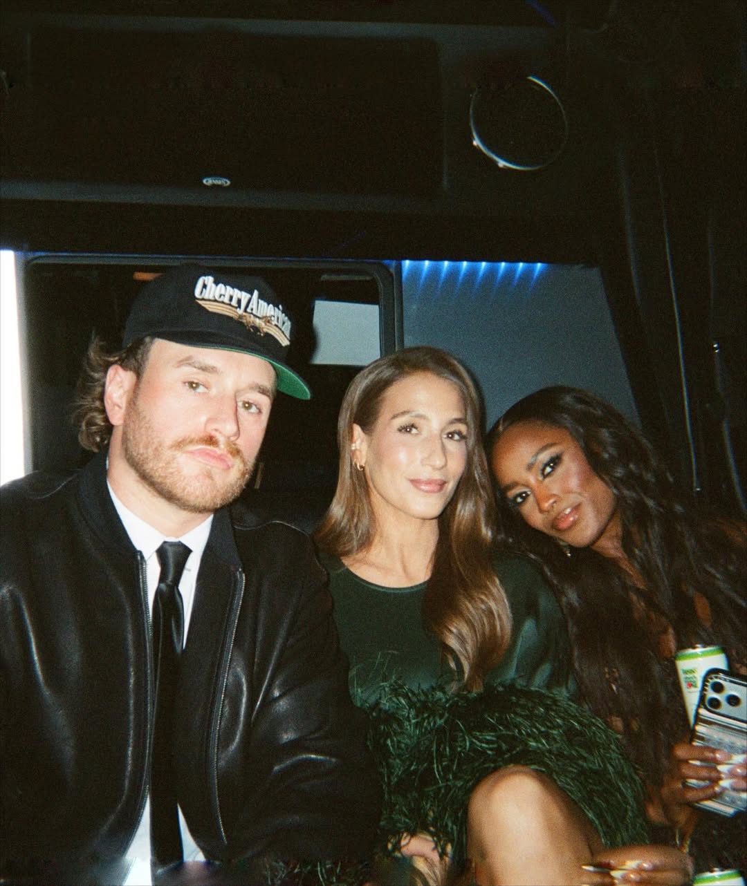 West Wilson, Amanda Batula, and Ciara Miller pose for a social media photo.