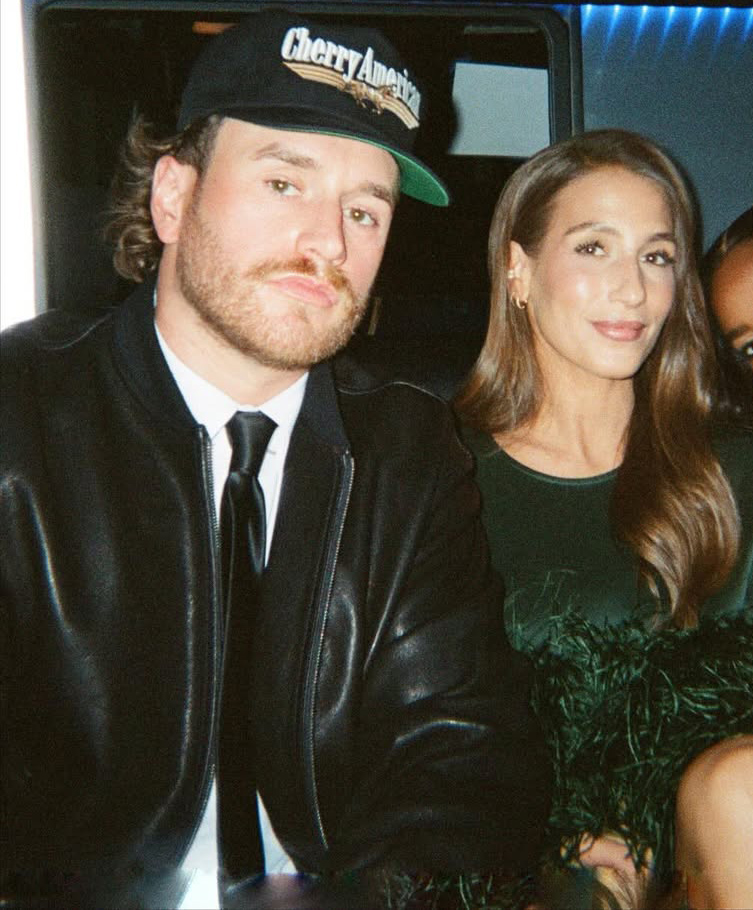 West Wilson and Amanda Batula in a limousine.