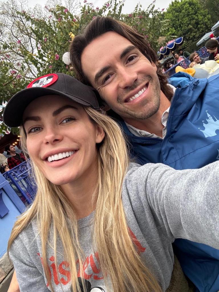 Crystal Harris and James Ward smiling at the camera.