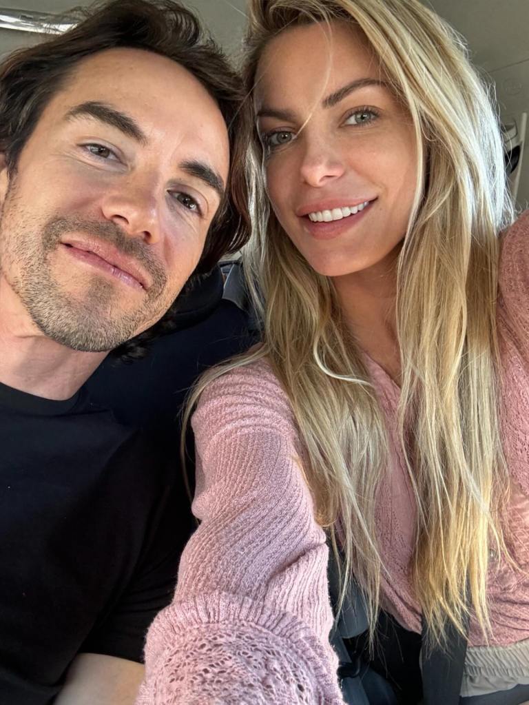 Crystal Harris and James Ward taking a selfie.