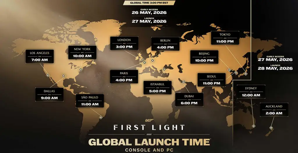 007 First Light Global Launch Times Map