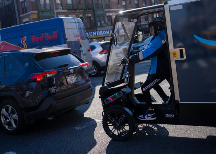 Delivery Vans Clogging the City’s Streets? Amazon Sees Hope in E-Bikes.