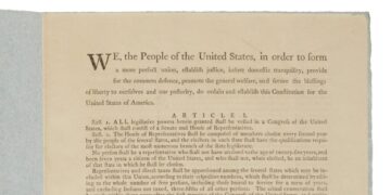 Ken Griffin Acquires Second Original Printing of the Constitution