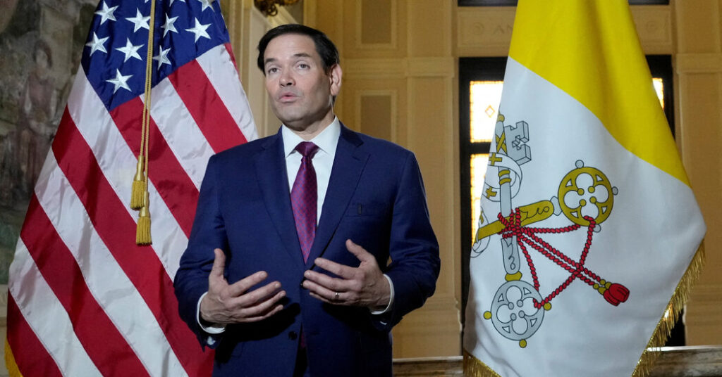 Rubio to Visit Rome, Officials Say, After Trump’s Feud With Pope and Meloni
