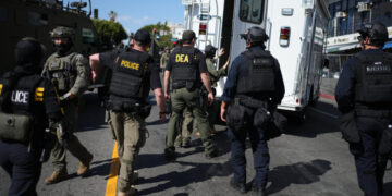 Federal Agents and Los Angeles Police Arrest 18 in Drug Raid