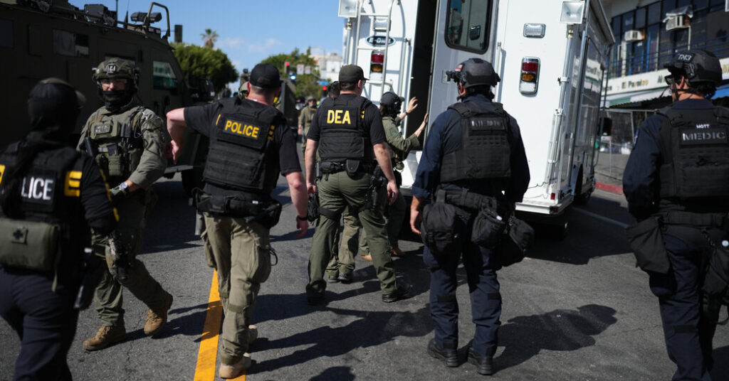 Federal Agents and Los Angeles Police Arrest 18 in Drug Raid