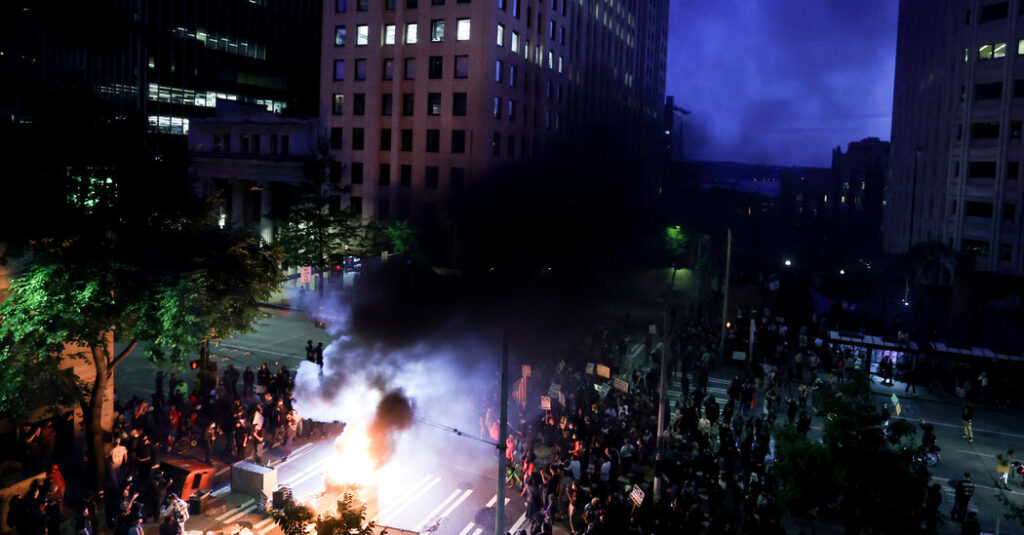 Conspiracy Trial Will Test Trump’s Aggressive Tactics Against Protesters