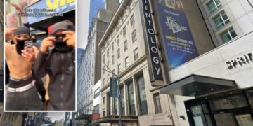 Mob of teens storms Times Square Scientology church amid viral ‘speed running’ trend