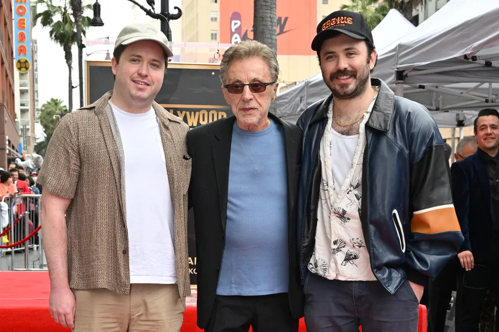 Frankie Valli with two of his sons.