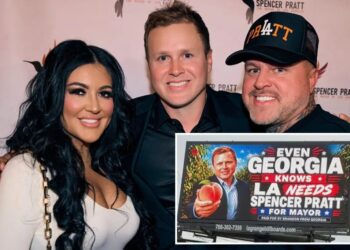 Spencer Pratt goes coast-to-coast as billboard celebrating his campaign pops up in unlikely place