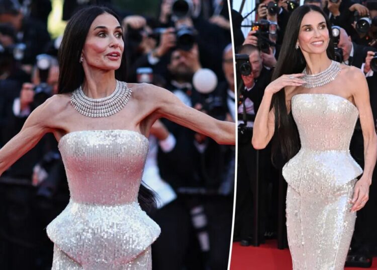Demi Moore’s toned arms take center stage on Cannes Film Festival 2026 red carpet