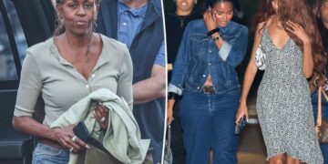 Michelle Obama and daughters have rare outing at celeb hotspot