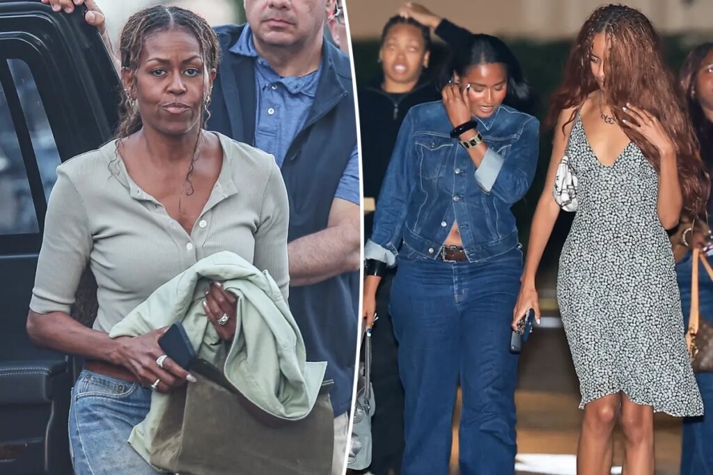 Michelle Obama and daughters have rare outing at celeb hotspot
