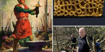 Hiker uncovers 1,500-year-old gold sword relic similar to Excalibur hidden under tree