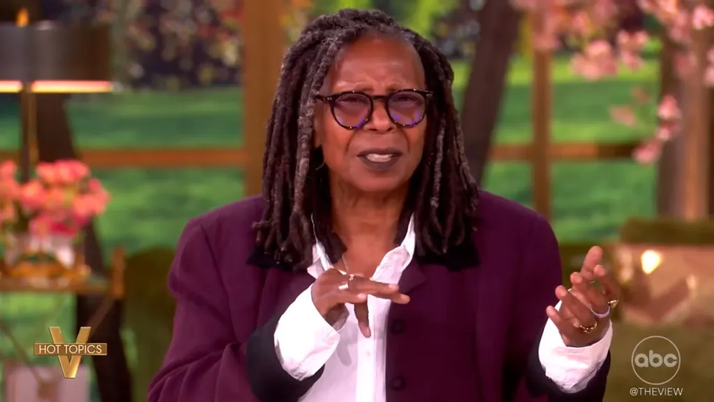Whoopi Goldberg speaking on The View.