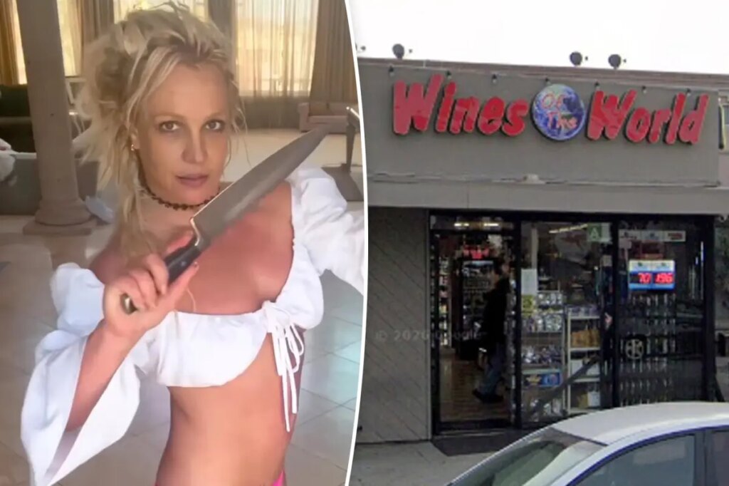Britney Spears caught on video at liquor store before alleged knife-wielding restaurant antics