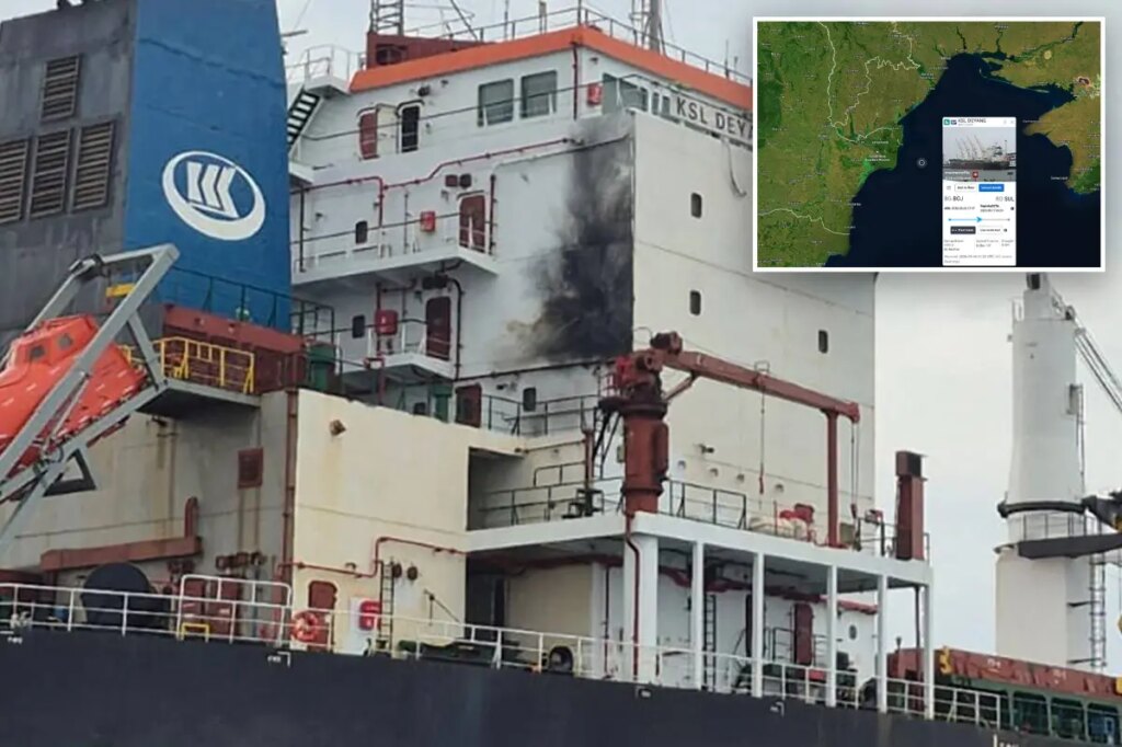 Russian drone strikes Chinese ship, Ukraine says, ahead of Putin’s meeting with Xi