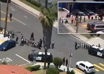 Terrifying moment small children evacuated from San Diego mosque amid shooting