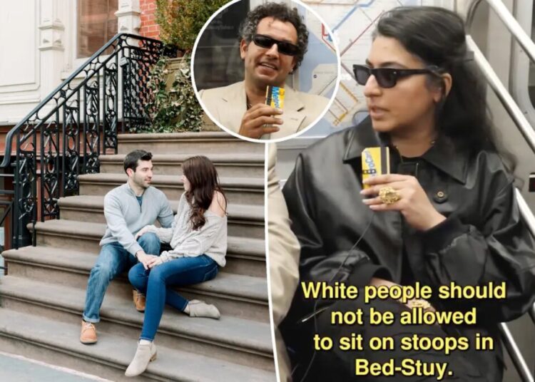 ‘Subway Takes’ sparks outrage as guest jokes that white people should be banned from sitting on stoops in Brooklyn