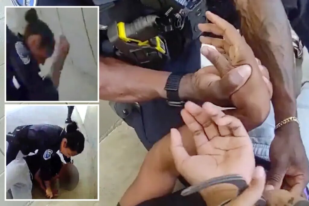 Wild moment Bay Area cop caught on camera wailing on student at high school