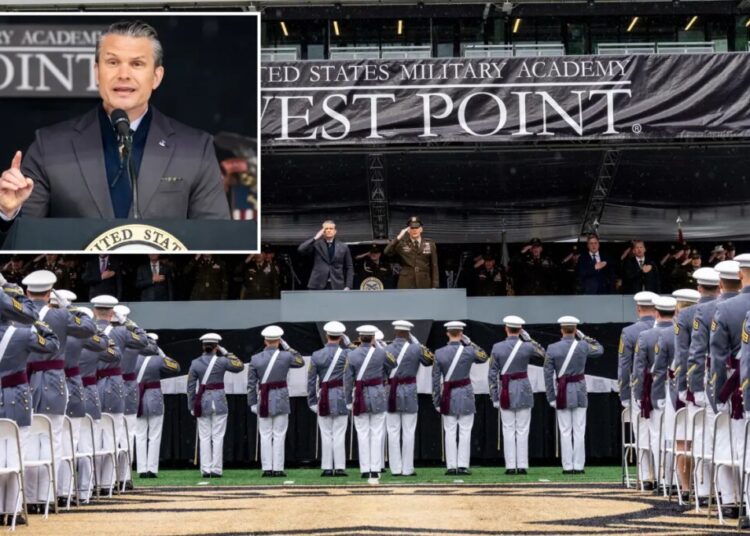 Pete Hegseth tears into DEI, ‘woke military’ in fiery West Point graduation speech