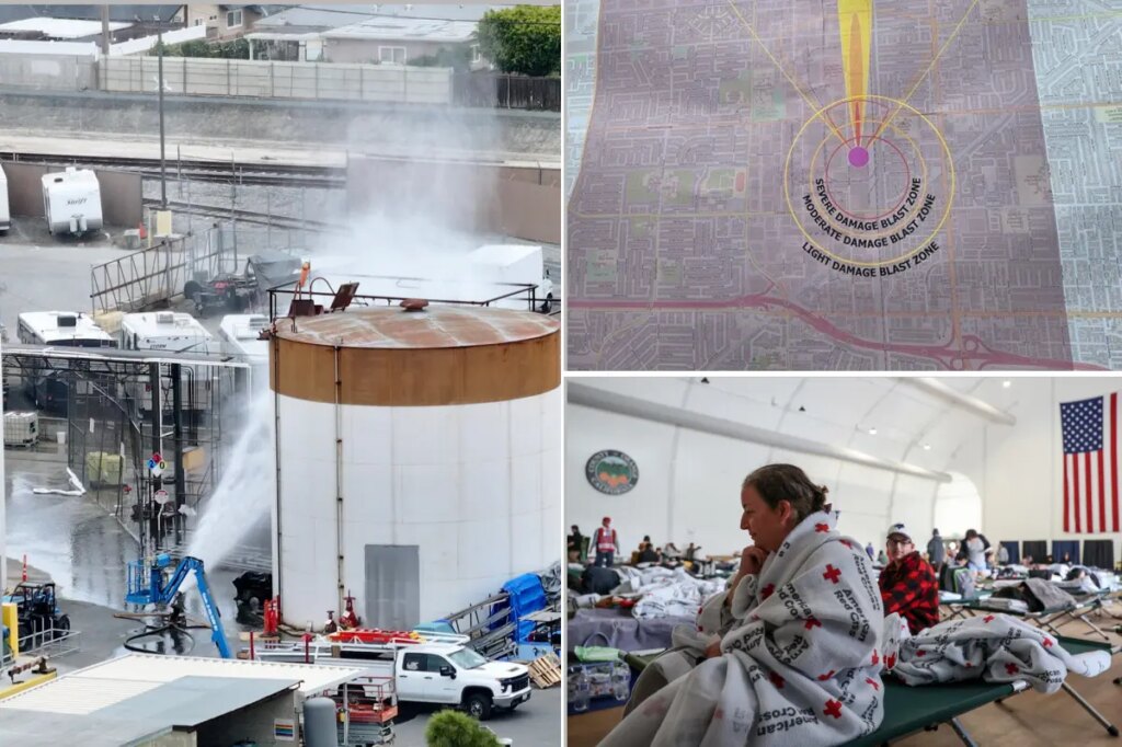 Blast zones identified as Garden Grove chemical tank inches toward explosion