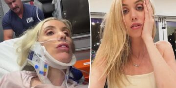 Comedian Laura Clery praises first responders after she was crushed by 600-lb fridge in terrifying accident: ‘Actual heroes’