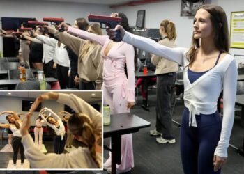 I took the first-of-its-kind ‘Pistols and Pilates’ class — and it left me sweating bullets