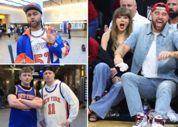 Knicks fans ticked at Taylor Swift, Travis Kelce rooting against team ahead of NYC nuptials: ‘Won’t go to their wedding’