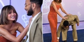John Legend rescues wife Chrissy Teigen from wardrobe malfunction at 2026 AMAs