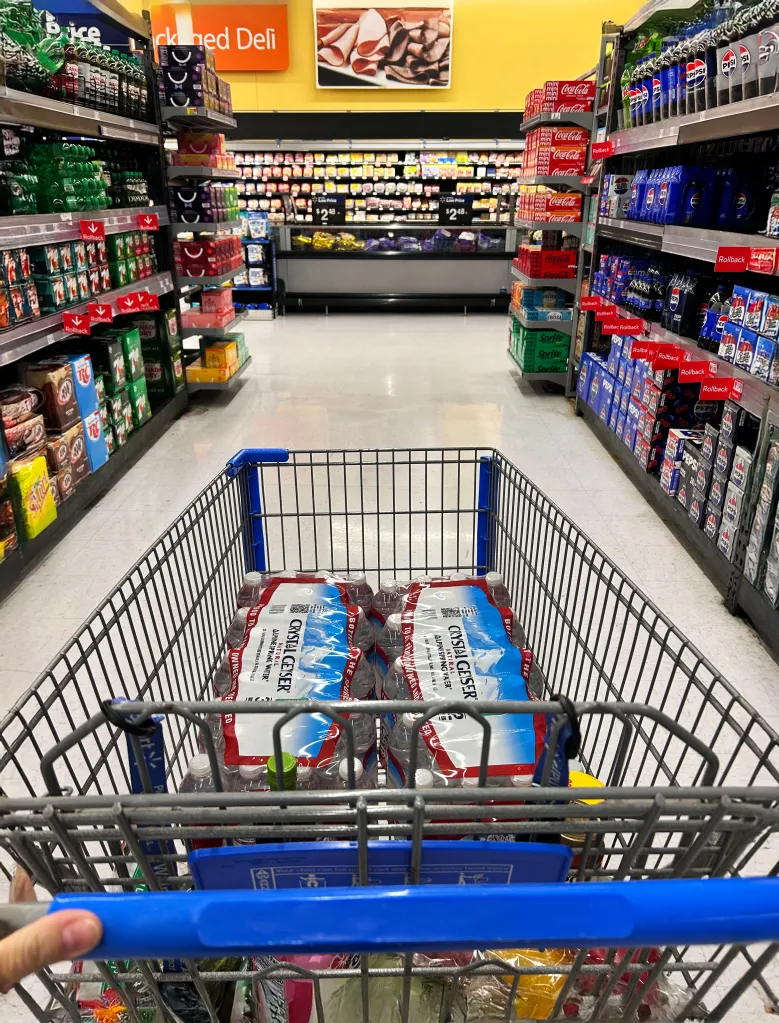Grocery store aisle.