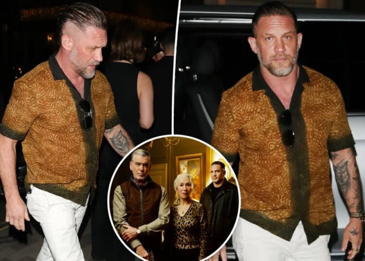 Tom Hardy breaks cover after shocking ‘MobLand’ firing to attend star-studded party