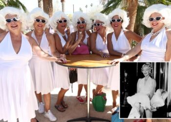 Over one thousand Marilyn Monroe lookalikes swarm Palm Springs in World Record attempt