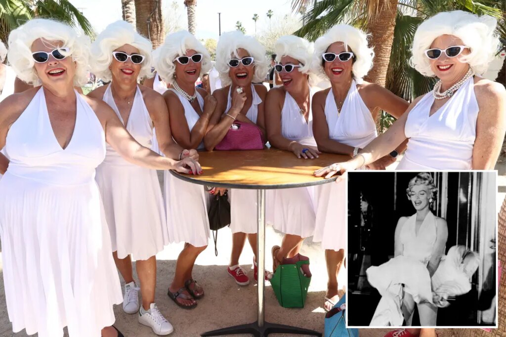 Over one thousand Marilyn Monroe lookalikes swarm Palm Springs in World Record attempt