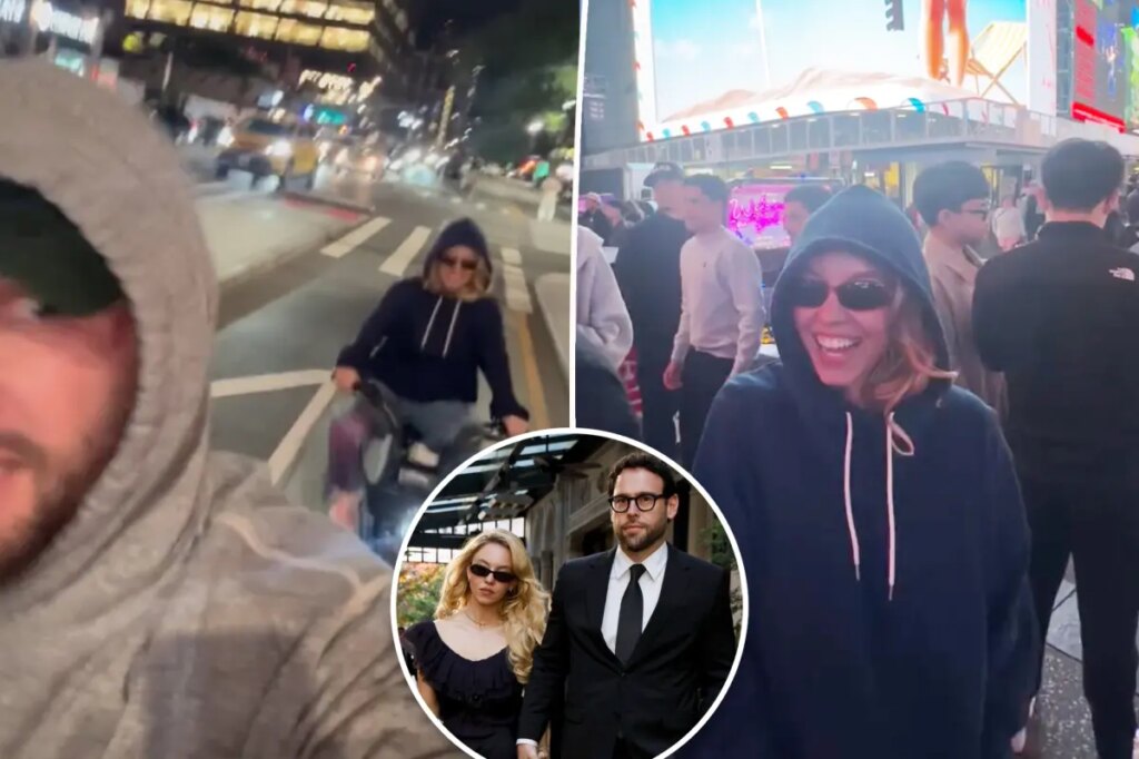 Scooter Braun takes girlfriend Sydney Sweeney to Times Square for first time ever in undercover date night