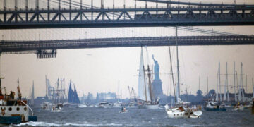 Getting New York’s Piers Ready for the ‘Semiquin’ on July 4