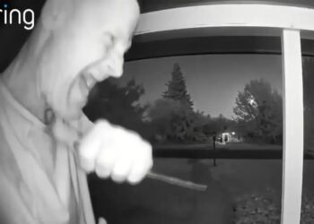 Terrifying doorbell cam captures knife-wielding maniac stalking Sacramento neighborhood