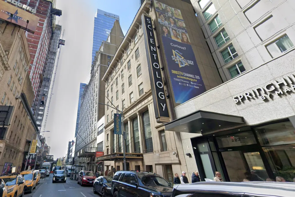 The Church of Scientology building on 227 West 46th Street, New York City.
