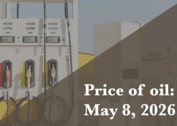 Current price of oil as of May 8, 2026