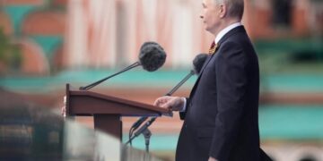 Putin presides over Russia’s Victory Day parade without tanks, missiles and other heavy equipment due to threat of Ukrainian long-range drones